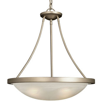 Julian Pewter Pendant with Marbled Glass - 3x100W Med Base, 18-7/8" D x 20-1/2" H, Elegant Non-Dimmable Light Fixture, Pendants, Galaxy Lighting - Maple Electric Supply 