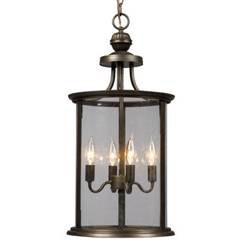 Huntington Pendant - Oil Rubbed Bronze, 4x60W, Clear Glass, 12"D x 24.5"H, Non-Dimmable, Elegant Lighting Fixture, Pendants, Galaxy Lighting - Maple Electric Supply 