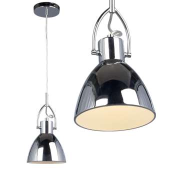 Chrome Mini-Pendant 922434CH - 60W Med. Base, 11.5"H, Non-Dimmable, Sleek Design, Mini-Pendants, Galaxy Lighting - Maple Electric Supply 