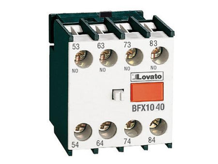 AUX Contact 4NO with Front Centre Mounting - BFX1040 Model, Automation and Control, Lovato - Maple Electric Supply 