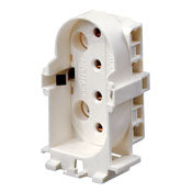 13453 Compact Fluorescent Bulb Holder - White, 2G11 Vertical, RESIDENTIAL, Leviton - Maple Electric Supply 