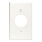 88004 - White Wallplate, 1-Gang Single Receptacle, Standard Size, RESIDENTIAL, Leviton - Maple Electric Supply 