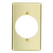 Brass Wallplate 4928 - 1-Gang Single Flush Range Receptacle, Standard Size, RESIDENTIAL, Leviton - Maple Electric Supply 