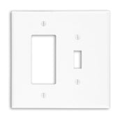 88605 White Oversized Wallplate 2-Gang Toggle/Decora, RESIDENTIAL, Leviton - Maple Electric Supply 