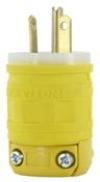 1448 Yellow Dust Guard Plug - 2PO 3WI 6 20P 20A 250V, C & I PLUGS AND CONNECTORS, Leviton - Maple Electric Supply 