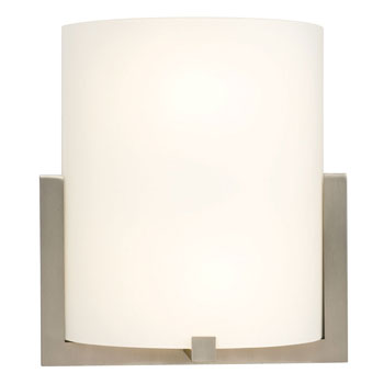 LED Wall Sconce L212430BN012A1 - Brushed Nickel Finish, Frosted White Glass, 12W LED, 3000K, ENERGY STAR, Dimmable (Optional), Wall Lights & Sconces, Galaxy Lighting - Maple Electric Supply 