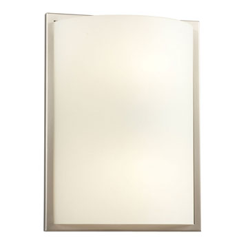 L213151BN012A1 LED Wall Sconce - Brushed Nickel, Satin White Glass, 12W, Dimmable, ENERGY STAR, 798 Lumens, Wall Lights & Sconces, Galaxy Lighting - Maple Electric Supply 