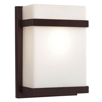 L215580BZ012A1 LED Wall Sconce, Bronze Finish with Satin White Glass, Indoor/Outdoor, 12W, 798 Lumens, Dimmable, Wall Lights & Sconces, Galaxy Lighting - Maple Electric Supply 