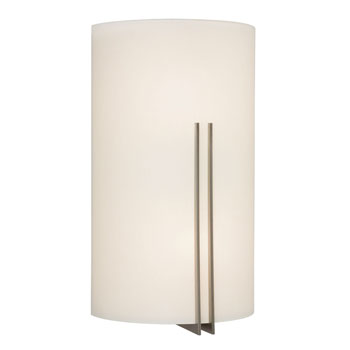 L215680BN012A1 LED Wall Sconce - Brushed Nickel, Satin White Glass, 12W, 3000K, Dimmable, ENERGY STAR, Wall Lights & Sconces, Galaxy Lighting - Maple Electric Supply 