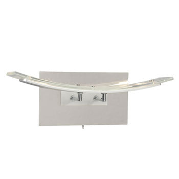 LED Wall Sconce L217940CH - Chrome Finish, 2x5W LEDs, Acrylic Lens, On/Off Switch, 15.5"W x 5.125"H, 3000K, Wall Lights & Sconces, Galaxy Lighting - Maple Electric Supply 