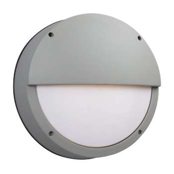 L323333MS 14" Round Outdoor Matte Silver AC LED Light, Dimmable, 30W, 2500 Lumens, 3000K Polycarbonate Lens, Outdoor Lighting, Galaxy Lighting - Maple Electric Supply 