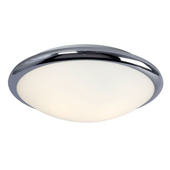 L612392CH016A1 LED Flush Mount Ceiling Light - Polished Chrome with Satin White Glass, 16W, 1064 Lumens, ENERGY STAR, Dimmable, 3000K, Ceiling Fixtures, Galaxy Lighting - Maple Electric Supply 