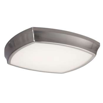 L622022BN Brushed Nickel Ceiling Light, 30W LED, 3000K, 120V Dimmable, White Acrylic Lens, 14"x14"x2", Ceiling Fixtures, Galaxy Lighting - Maple Electric Supply 