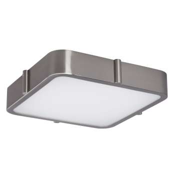 L622061BN Brushed Nickel Ceiling Light, 20W 3000K LED, Dimmable, 120V, 11.5"x11.5" White Acrylic Lens, Ceiling Fixtures, Galaxy Lighting - Maple Electric Supply 