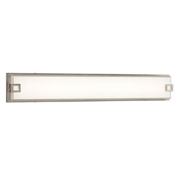 Cyrus LED Bath & Vanity Light - Brushed Nickel, White Glass, Dimmable, 47.5W, 3000K, 3800 Lumens - Modern, Energy Efficient Lighting with Sleek Design, Bath & Vanity Lights, Galaxy Lighting - Maple Electric Supply 