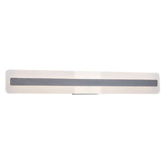 Moderno LED Vanity Light - Chrome, 32" Wide, 22W, 1800 Lumens, Dimmable, 3000K Frosted Acrylic Lens. Stylish and energy-efficient bathroom lighting with a sleek chrome finish.