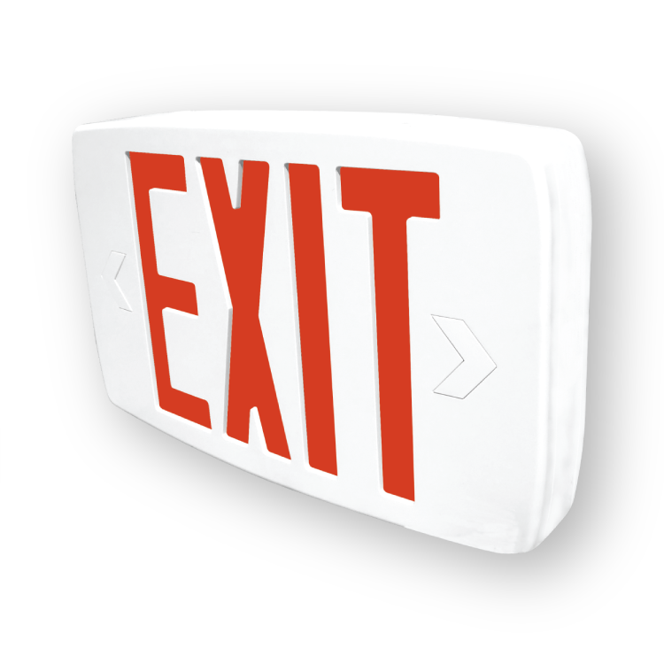 EXIT PL. U-F IB90M WH 120/347V