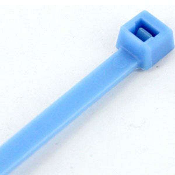 14" CABLE TIES; ARCTIC TIE; 80LB RATED; ICE BLUE; 0.180" WIDTH; SUPERIOR COLD AND SUNLIGHT RESISTANCE (100/Pack) - Maple Electric Supply 