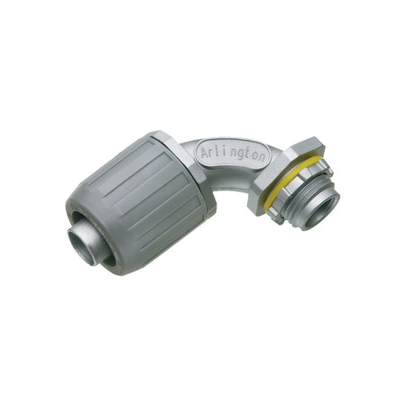 1" 90D Lt Push In Conn - Arlington Snap2it Zinc Die-Cast Connector, , ARLINGTON - Maple Electric Supply 