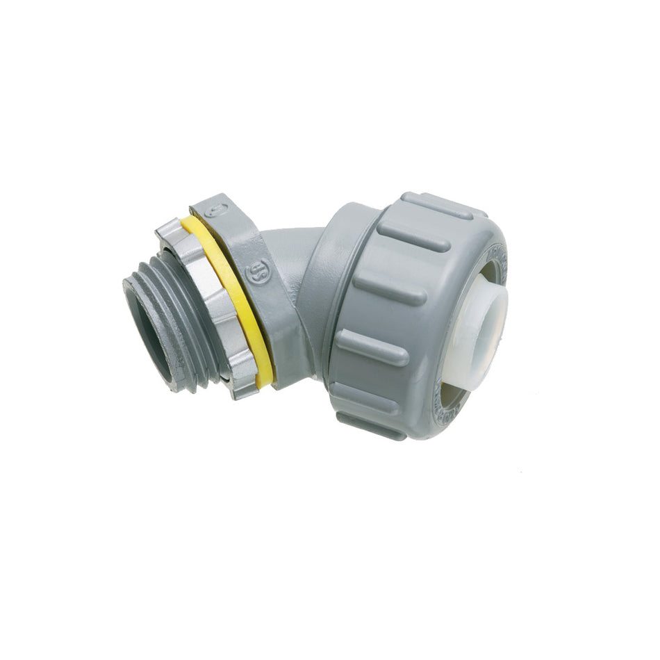 Arlington 1-1/4" PVC LT 45Deg Con - Liquid Tight Connector