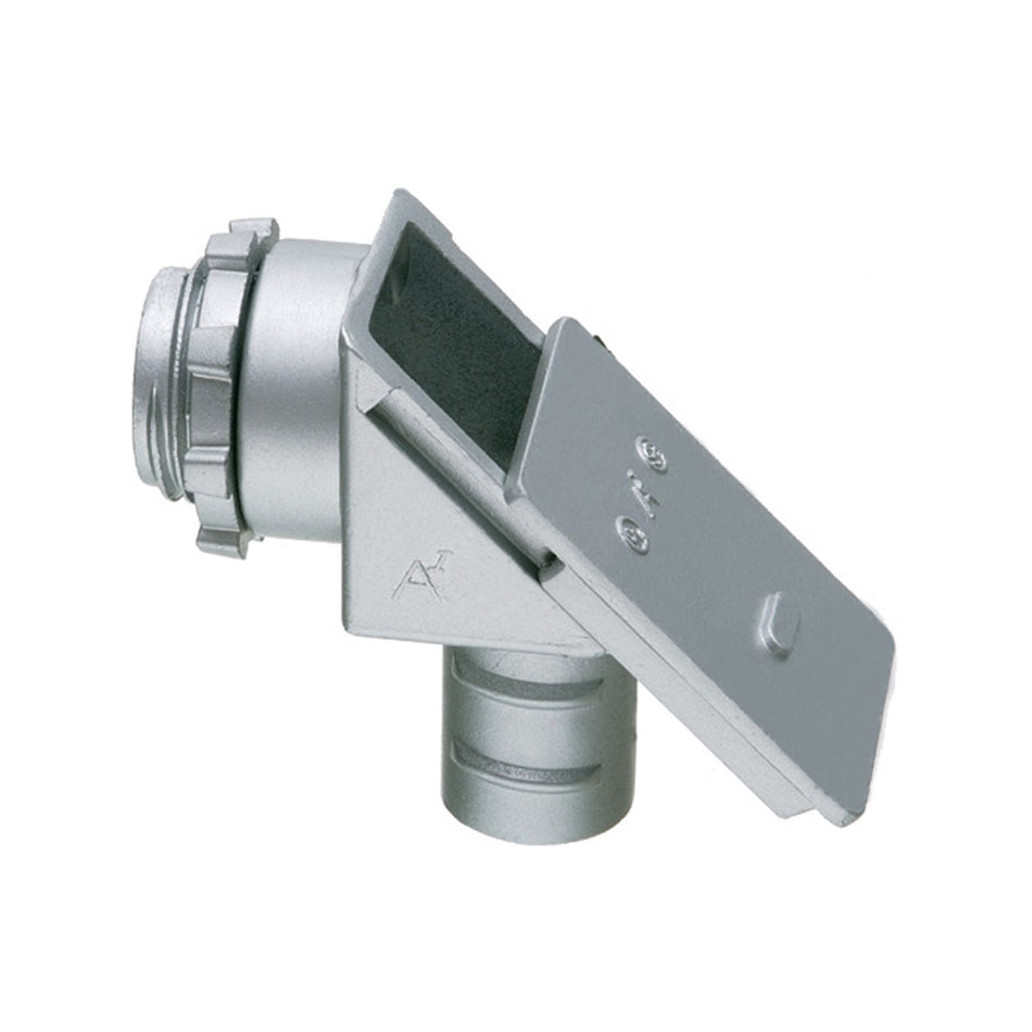 Arlington 1/2" 90° Flex Conduit Connector, Zinc,