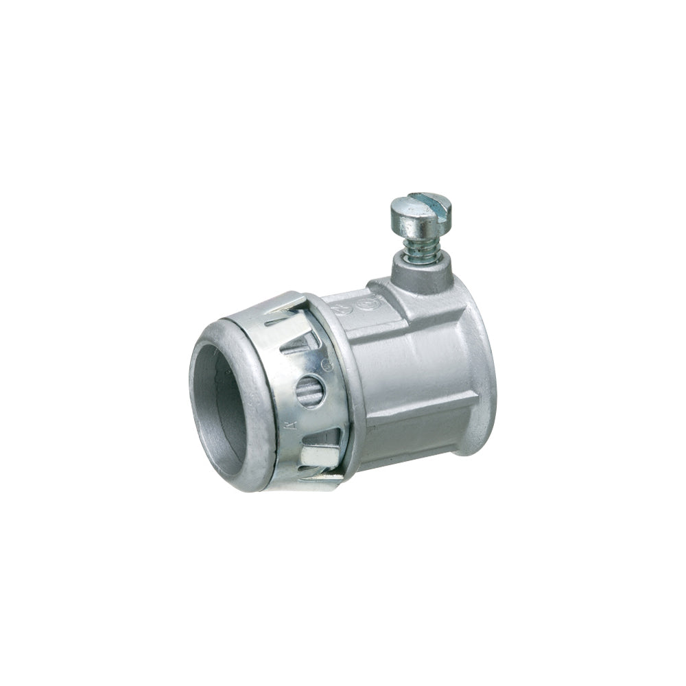 Arlington 1/2" EMT Connector - Zinc, Insulated, Concrete-Tight