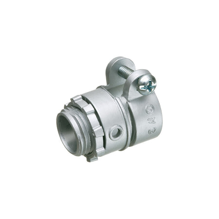 Arlington 1/2" Flex Connector - Zinc, Single Screw, Round End