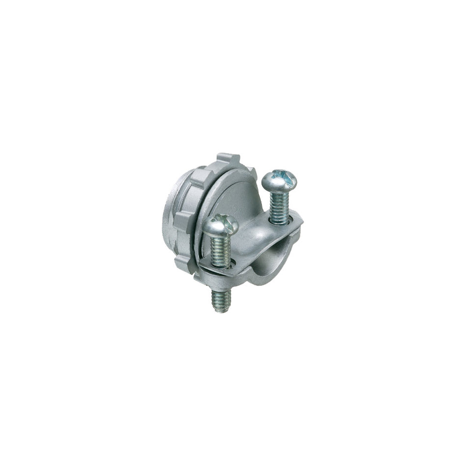 Arlington 1/2" KO Cable Conn Zinc Die-Cast, 2 Screw Clamp
