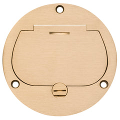 Arlington 1 G Brs Flr Bx W/Fl Ld - Brass Cover, Flip Lid Kit