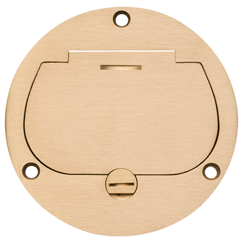 Arlington 1 G Brs Flr Bx W/Fl Ld - Brass Cover, Flip Lid Kit