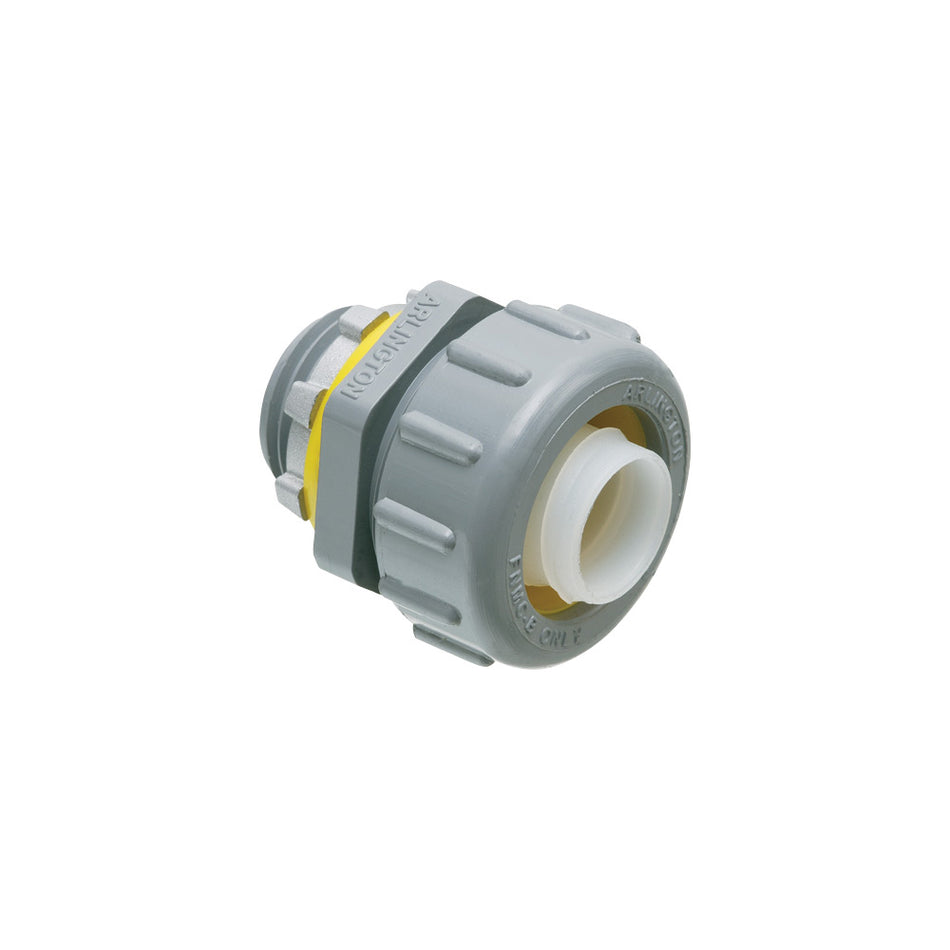Arlington 1" PVC LT Stra Conn Bl - Black Liquid Tight Connector
