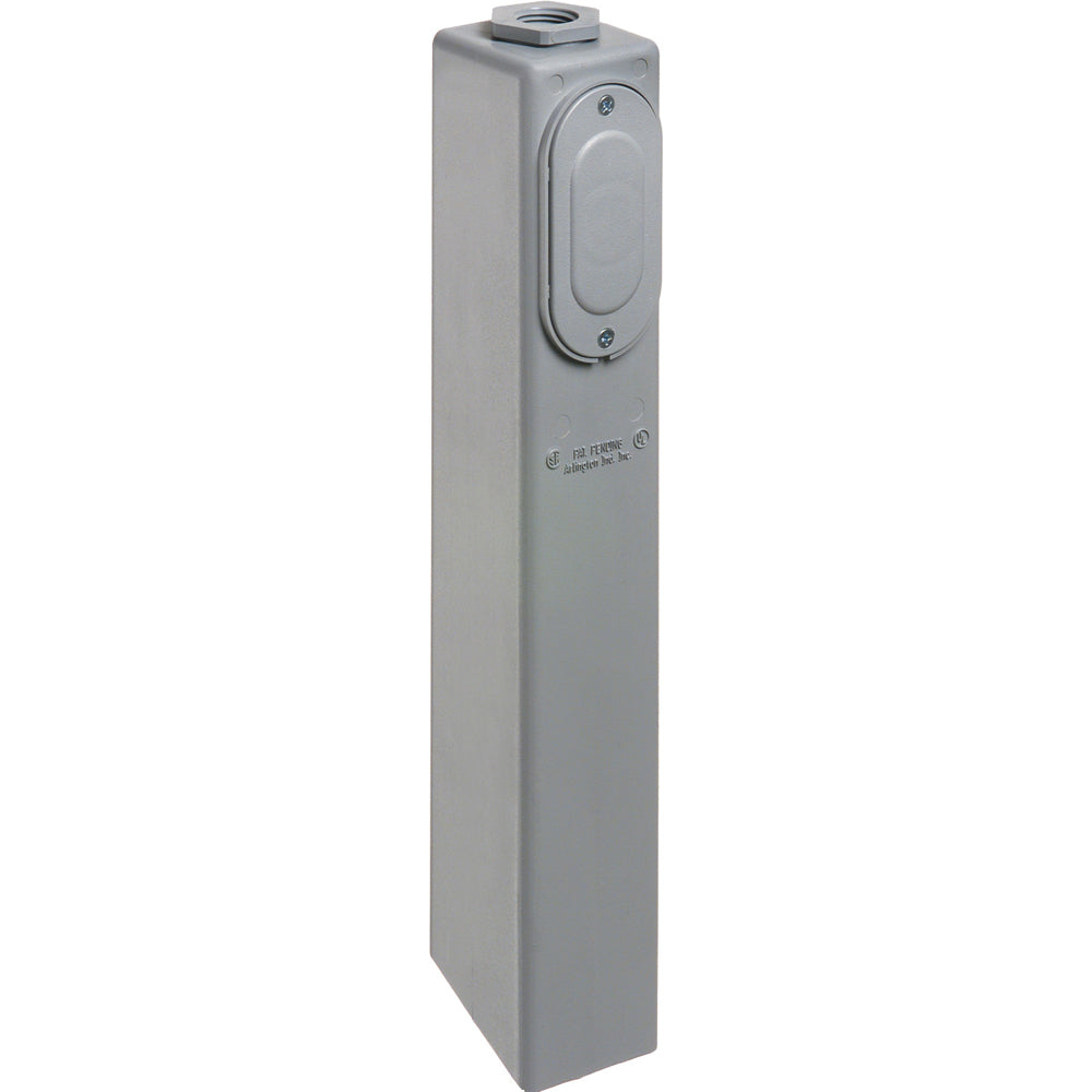 Arlington 15" Garden Post Gray - Outdoor Light Fixture Support