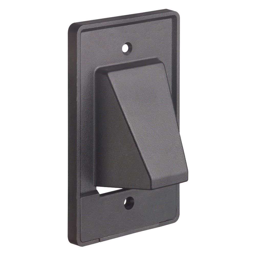 Arlington 1G 2Pcs Reversible Cable Plate - Black, Single Gang