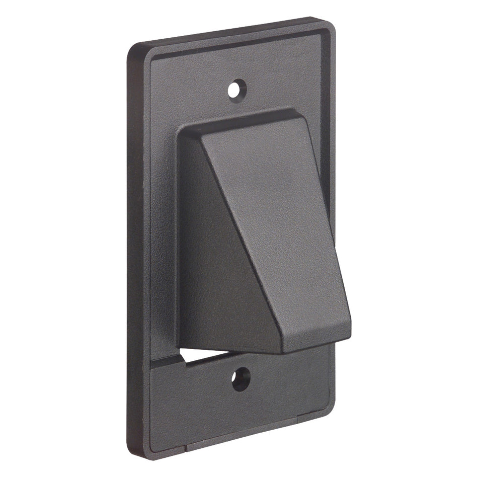 Arlington 1G 2Pcs Reversible Cable Plate - Black, Single Gang