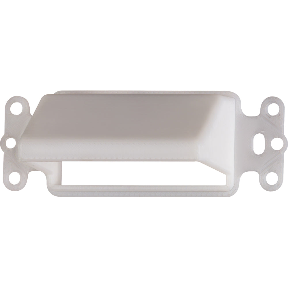 Arlington 1G Horiz Scoop Plt/Blk - Reversible Cable Entrance Hood
