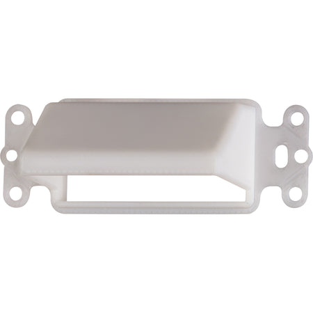 Arlington 1G Horiz Scoop Plt/Wht - Reversible Cable Hood, White