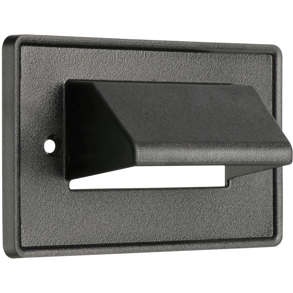 Arlington 1G Horz Scoop Plt/Blk Reversible Cable Plate White