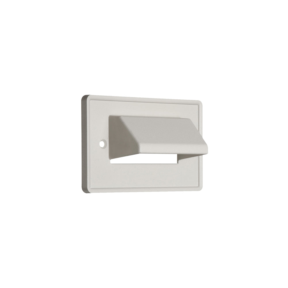 Arlington 1G Horz Scoop Plt/Wht - Reversible Cable Entrance Plate