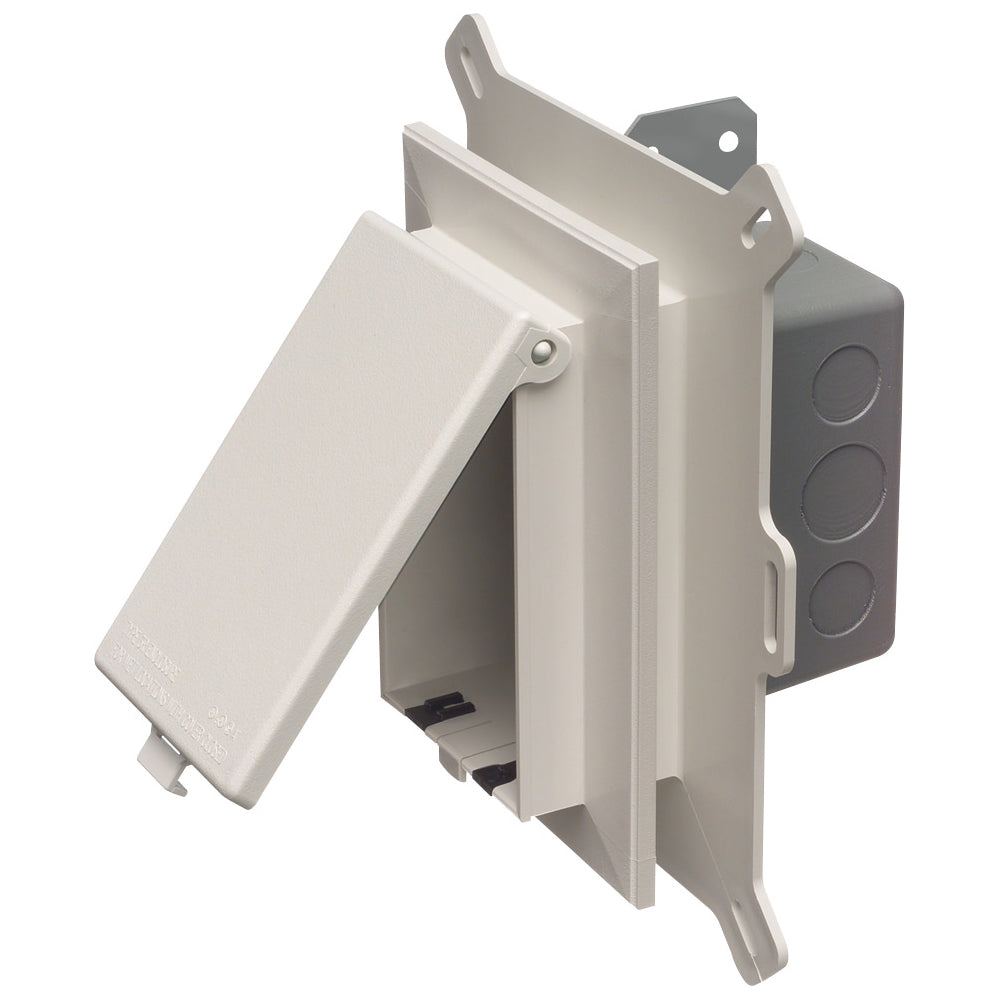 Arlington 1G Siding In/Box White - Weatherproof Vinyl InBox