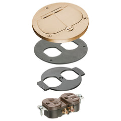 Arlington 2 G Brs Flip Ld Trm Kt - Brass Trim Cover & Gasket