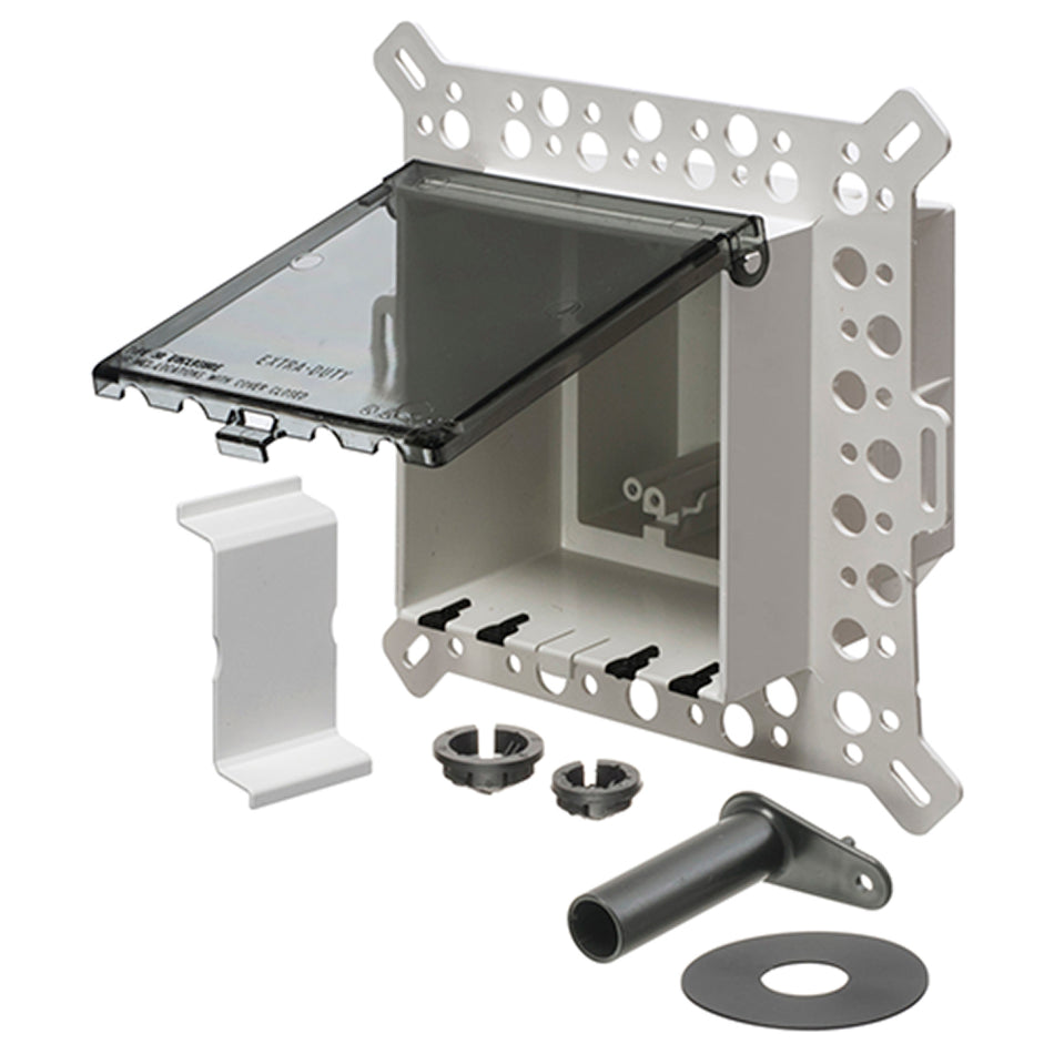 Arlington 2 Gang Clear Cvr Mason - Weatherproof Extra Duty Cover