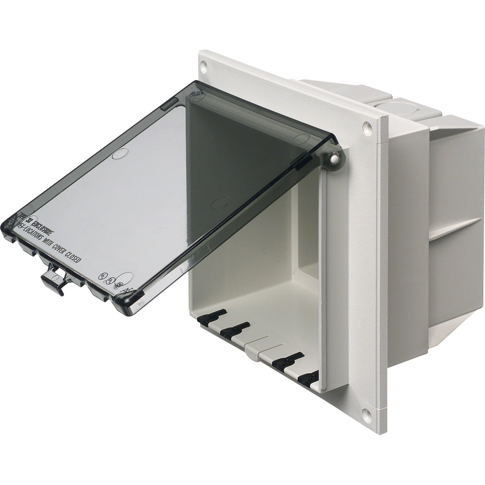Arlington 2 Gang Clear Retrofit - Weatherproof Low Profile Cover