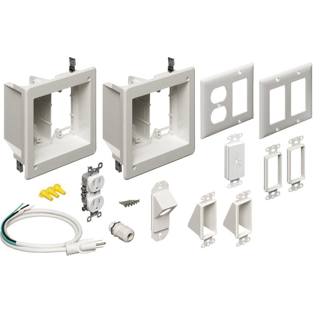 Arlington 2 Recessed TV Box Kit - Power & Low Voltage Bridge