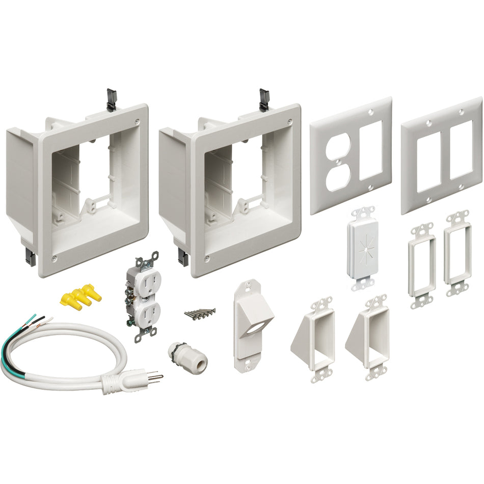 Arlington 2 Recessed TV Box Kit - Power & Low Voltage Bridge