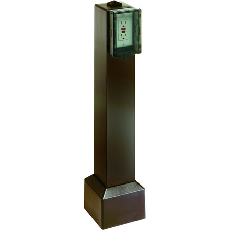 Arlington 28" Gard-n-Post Power & Low Voltage Kit - Brown
