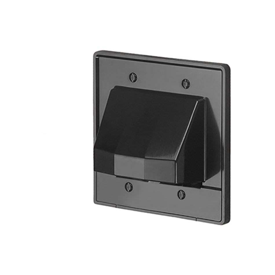 Arlington 2G 2Pcs Scoop Reversible Cable Plate, Black