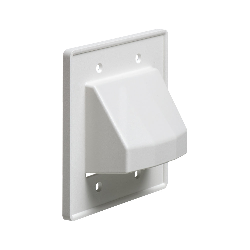 Arlington 2G Scoop W/Lv Plt Wht - Reversible Cable Plate, White