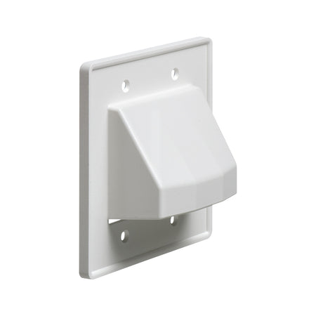 Arlington 2G Scoop W/Lv Plt Wht - Reversible Cable Plate, White