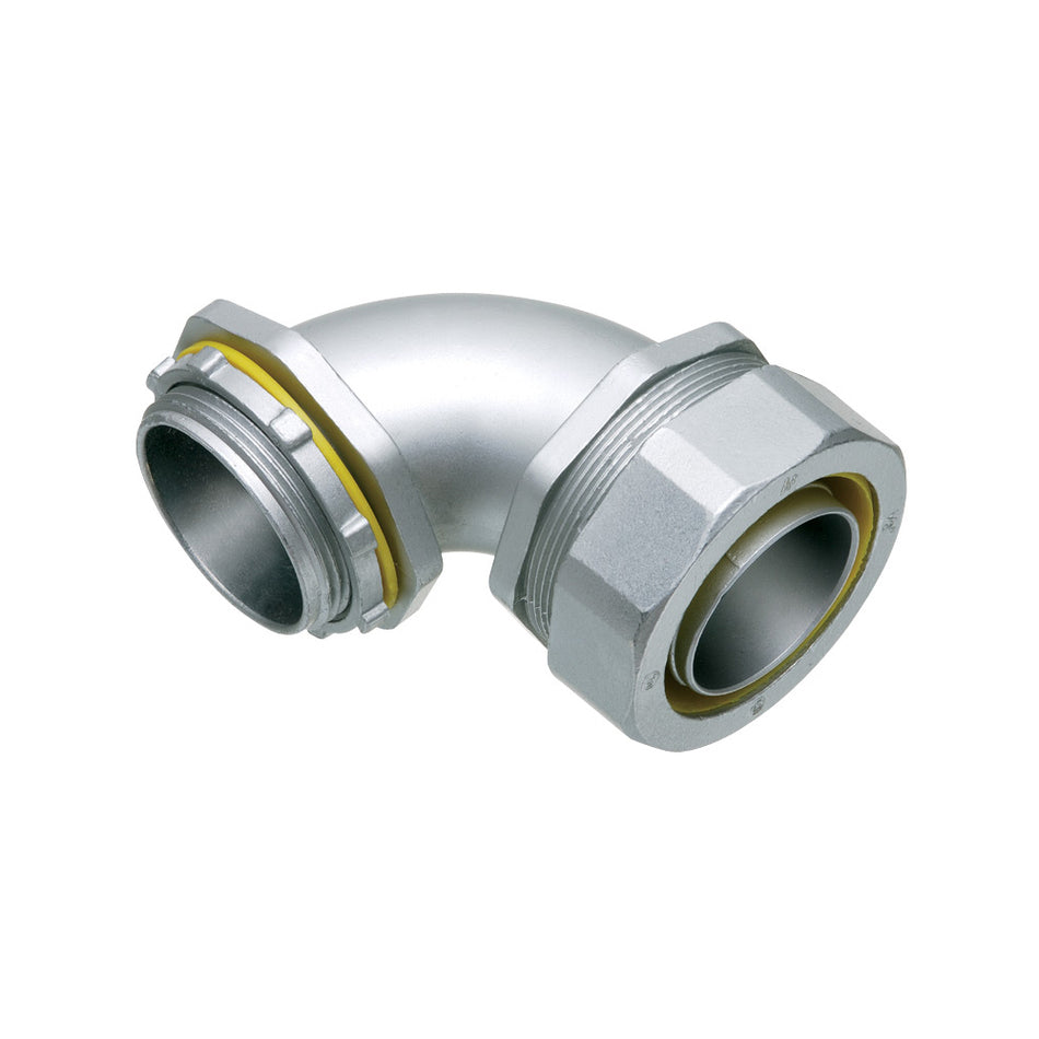 Arlington 3-1/2 90 Deg Lt Conn - Zinc Die-Cast Conduit Connector, , ARLINGTON - Maple Electric Supply 