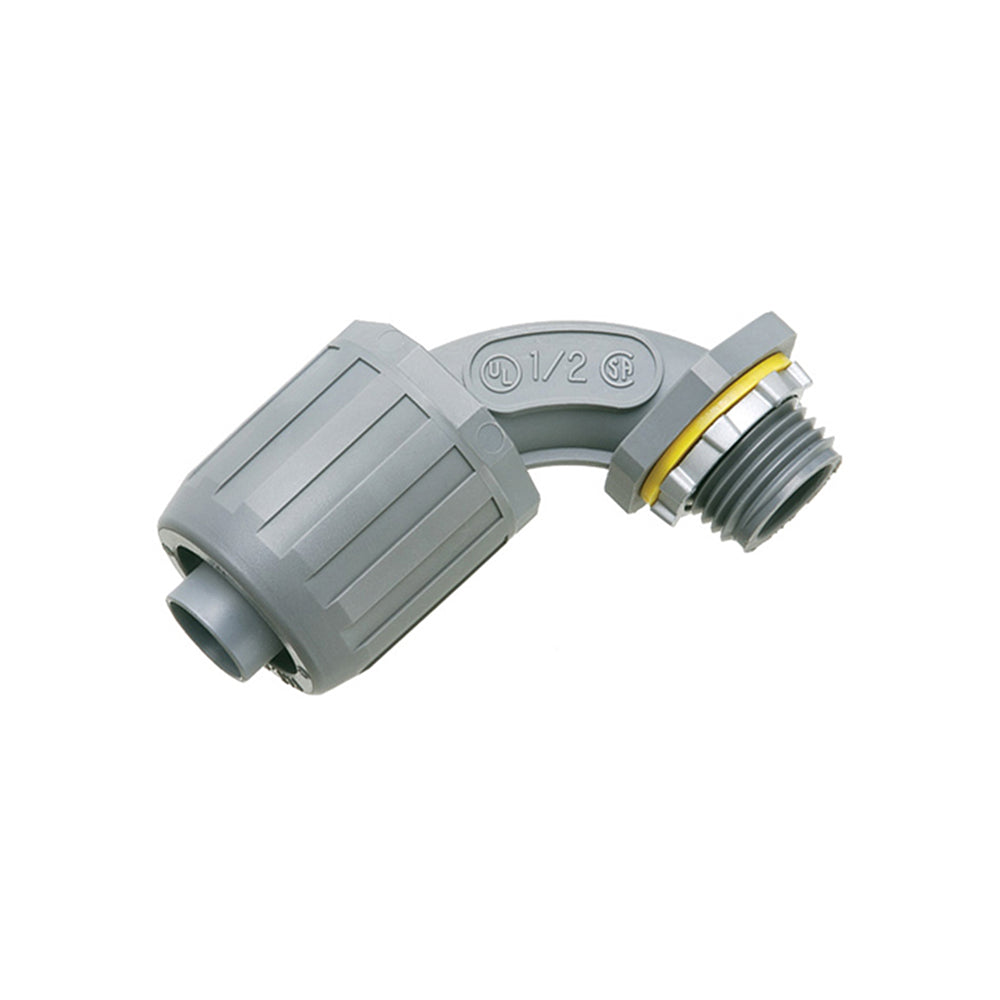 Arlington 3/4" 90D NMLT Push Connector - Liquid Tight Conduit